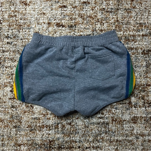 ❤️SOLD❤️Aviation Nation Rainbow 5 Stripe Jogger Shorts - Picture 3 of 5